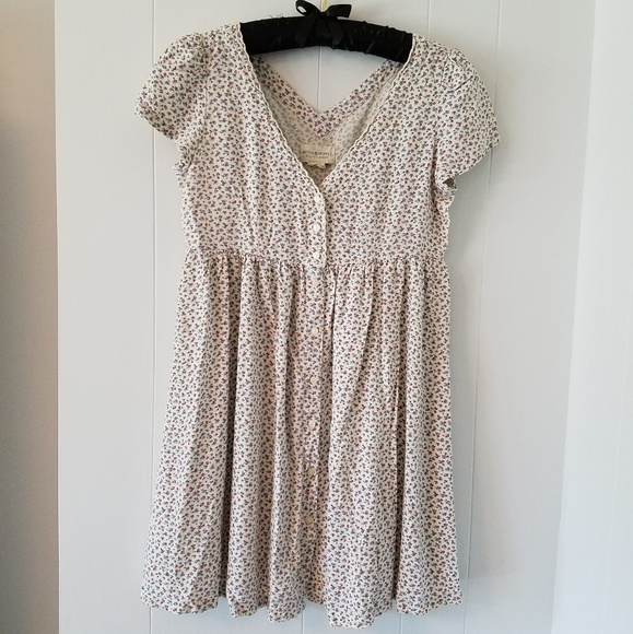 SOLD {Ralph Lauren} Vintage V Neck Babydoll Dress - Picture 3 of 7